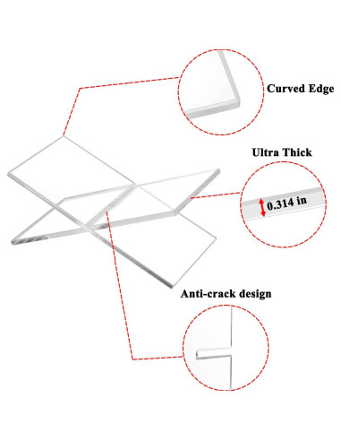 Soporte de Libro Acrílico Amlits Grande para Cocina y Lectura