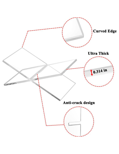 Soporte de Libro Acrílico Amlits Grande para Cocina y Lectura