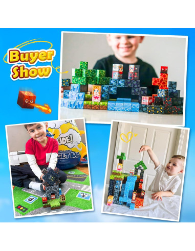 Bloques Magnéticos IGIVI Set Valle de Lava 1" para Niños