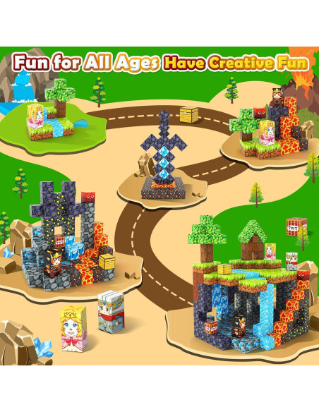 Bloques Magnéticos IGIVI Set Valle de Lava 1" para Niños