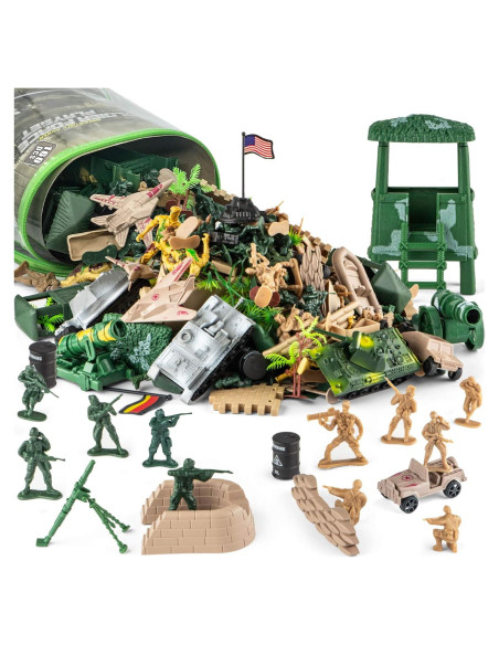 Set de Juguetes de Soldados Divwa 160 Piezas Segunda Guerra