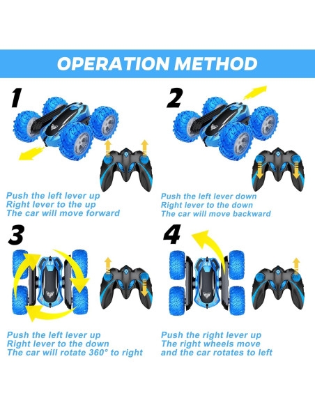Coche RC Acrobático KKONES 360 LED Azul 0.45kg Coche RC Acrobático KKONES 360 LED Azul 0.45kg