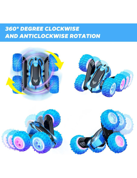 Coche RC Acrobático KKONES 360 LED Azul 0.45kg Coche RC Acrobático KKONES 360 LED Azul 0.45kg