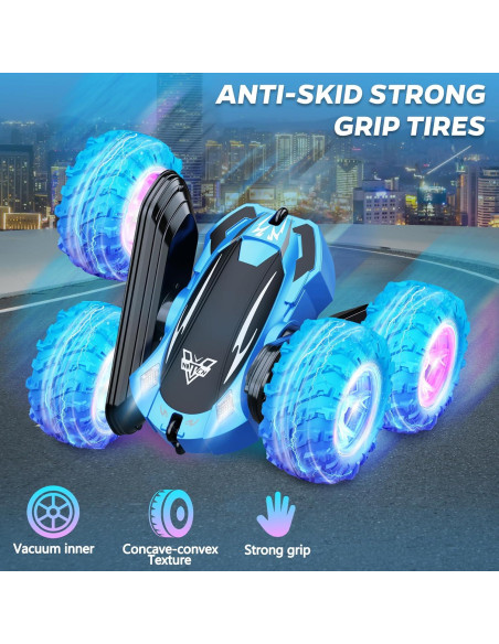 Coche RC Acrobático KKONES 360 LED Azul 0.45kg Coche RC Acrobático KKONES 360 LED Azul 0.45kg