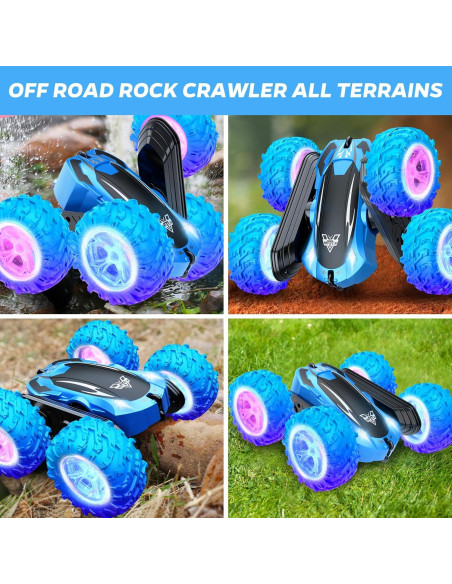 Coche RC Acrobático KKONES 360 LED Azul 0.45kg Coche RC Acrobático KKONES 360 LED Azul 0.45kg