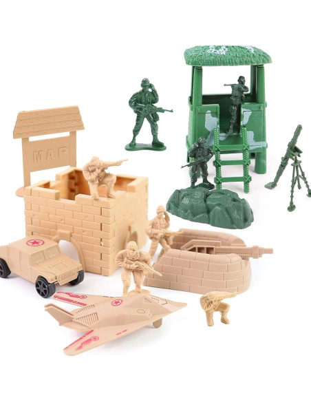 Conjunto de Soldados de Juguete 3 Nutrias 120PCS