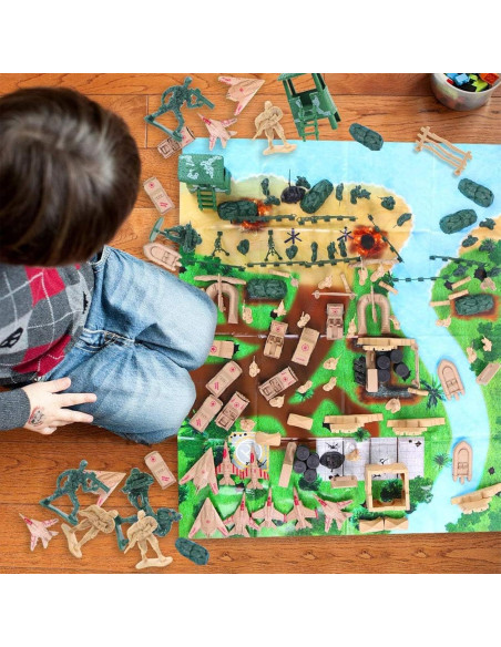 Conjunto de Soldados de Juguete 3 Nutrias 120PCS