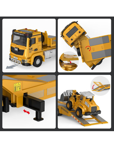 Set de Juguetes de Construcción PUPU PIG - Camión, Excavadora y Bulldozer