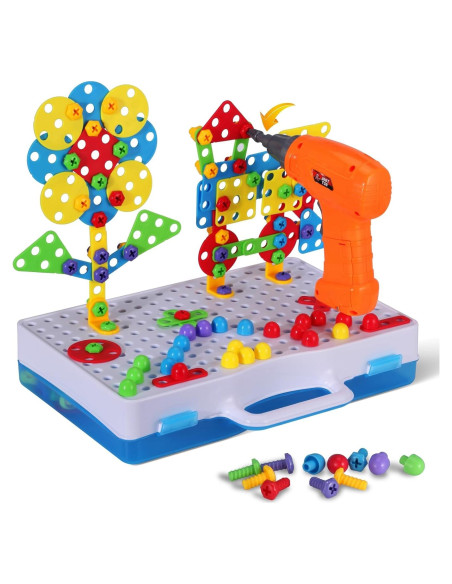 Juego de Construcción STEM SUPSTEM 224 Piezas con Taladro