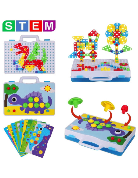 Juego de Construcción STEM SUPSTEM 224 Piezas con Taladro