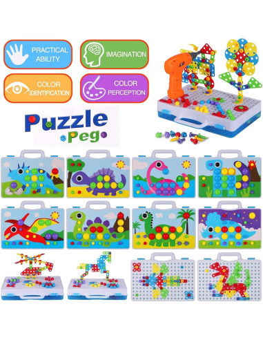 Juego de Construcción STEM SUPSTEM 224 Piezas con Taladro