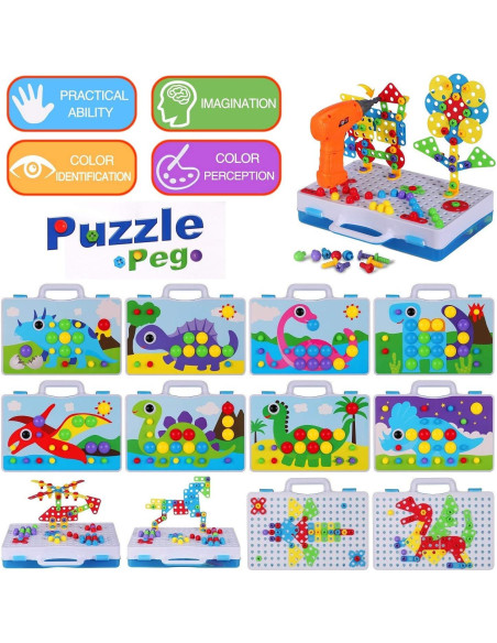 Juego de Construcción STEM SUPSTEM 224 Piezas con Taladro