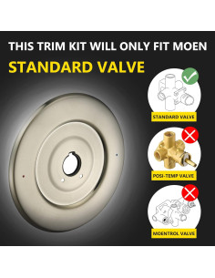 Escutcheon de Reemplazo Moen Chateau Níquel Cepillado 2