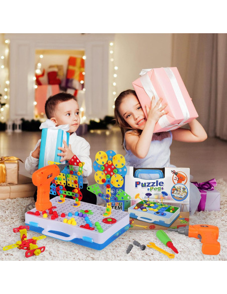 Juego de Construcción STEM SUPSTEM 224 Piezas con Taladro