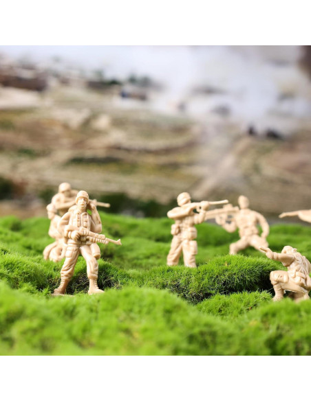 100 Figuras de Soldados de Juguete SHINDEL Verde Amarillo