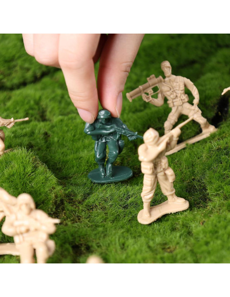 100 Figuras de Soldados de Juguete SHINDEL Verde Amarillo