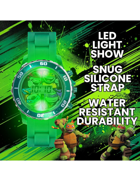 Reloj Digital Niños Tortugas Ninja Accutime Verde