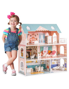 Casa de Muñecas de Madera ROBOTIME con 28 Accesorios