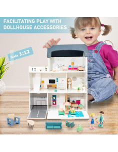 Juego de Muebles Casa de Muñecas 43 Piezas Beijng Feize 2