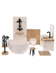 Juego de Baño Miniatura JOINPAYA 1:12 8 Piezas Accesorios