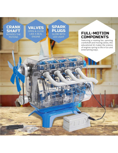 Kit de Construcción Motor 4 Cilindros Discovery STEM 1,36 kg