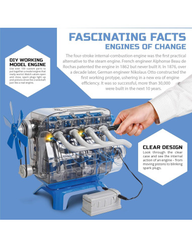 Kit de Construcción Motor 4 Cilindros Discovery STEM 1,36 kg