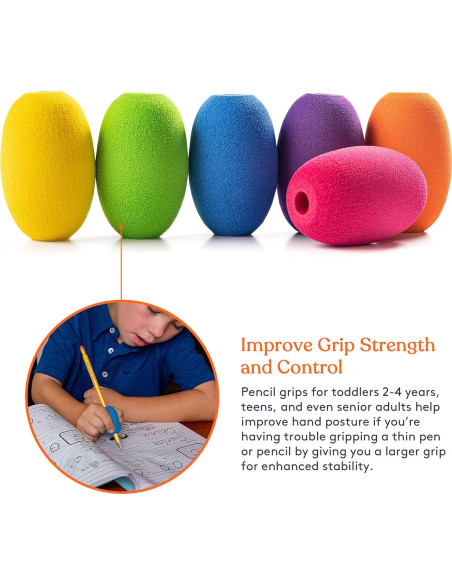 Agarraderas de Lápiz Ergonómicas Suministros Especiales - 6 Piezas