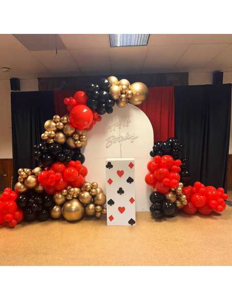Kit de arco de globos casino AobkDeco 138 piezas Kit de arco de globos casino AobkDeco 138 piezas
