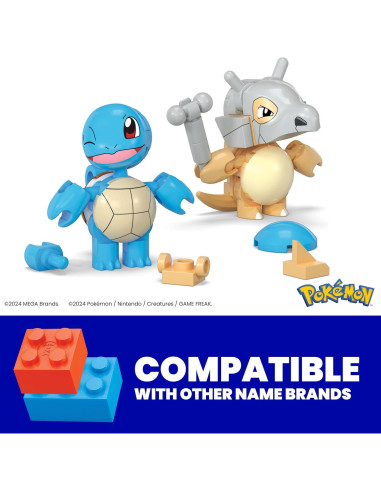 Juguetes de Construcción MEGA Pokémon Squirtle y Cubone 45 Piezas