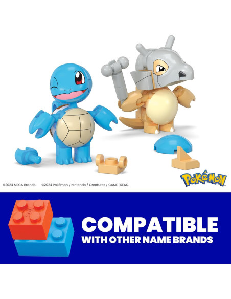 Juguetes de Construcción MEGA Pokémon Squirtle y Cubone 45 Piezas