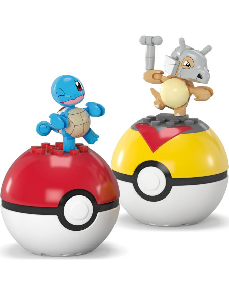 Juguetes de Construcción MEGA Pokémon Squirtle y Cubone 45 Piezas