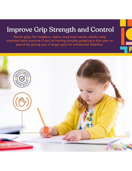 Agarraderas de Lápiz Ergonómicas Suministros Especiales - 6 Piezas