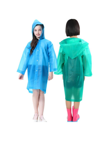Ponchos de Lluvia Reutilizables Cosowe para Niños 110x55cm