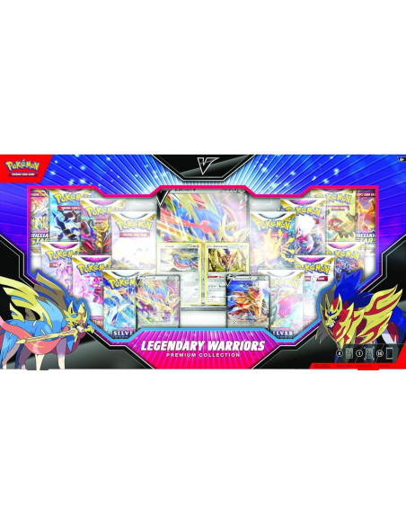 Caja Colección Premium Pokémon TCG Zacian Zamazenta 14 Paquetes Caja Colección Premium Pokémon TCG Zacian Zamazenta 14 Paquetes