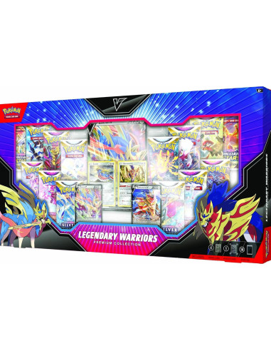 Caja Colección Premium Pokémon TCG Zacian Zamazenta 14 Paquetes