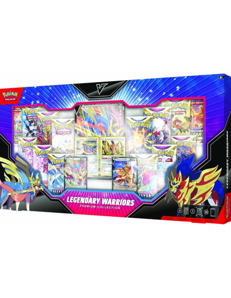 Caja Colección Premium Pokémon TCG Zacian Zamazenta 14 Paquetes Caja Colección Premium Pokémon TCG Zacian Zamazenta 14 Paquetes