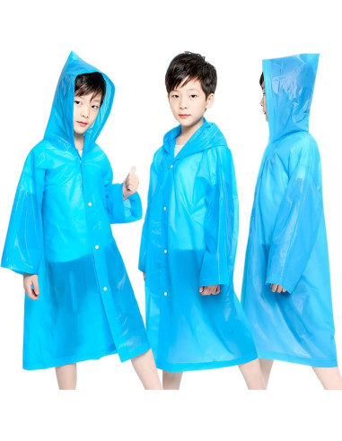 Ponchos de Lluvia Reutilizables Cosowe para Niños 110x55cm