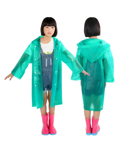 Ponchos de Lluvia Reutilizables Cosowe para Niños 110x55cm