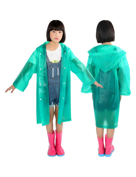 Ponchos de Lluvia Reutilizables Cosowe para Niños 110x55cm