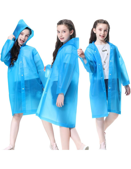 Ponchos de Lluvia Reutilizables Cosowe para Niños 110x55cm