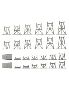Juego de Pistas Trestle Graduadas Bachmann Escala N 26 Piezas
