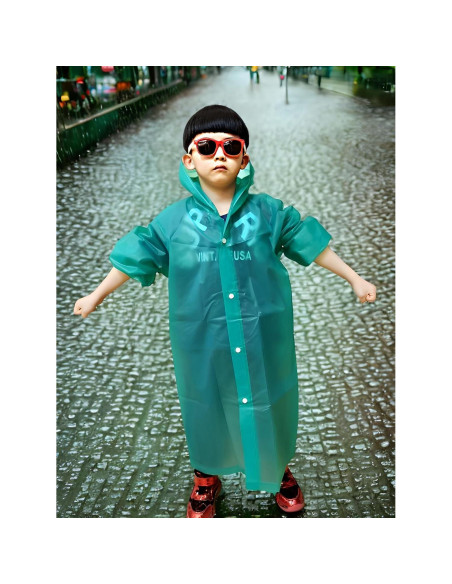 Ponchos de Lluvia Reutilizables Cosowe para Niños 110x55cm