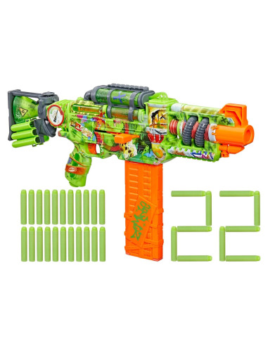 Blaster Nerf Zombie Corrupter con 22 Dardos Elite y Clip