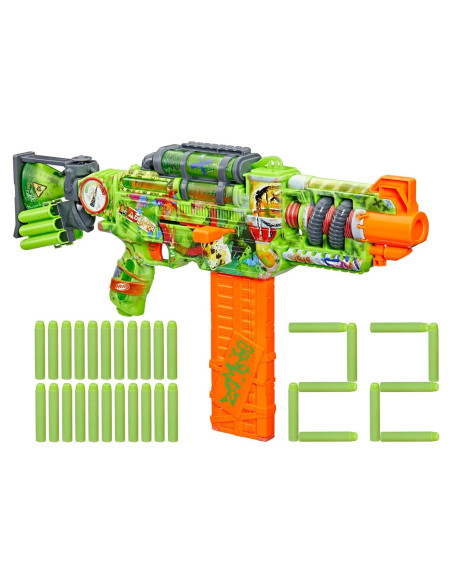 Blaster Nerf Zombie Corrupter con 22 Dardos Elite y Clip Blaster Nerf Zombie Corrupter con 22 Dardos Elite y Clip