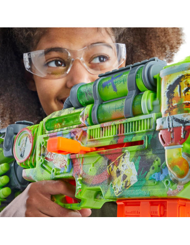 Blaster Nerf Zombie Corrupter con 22 Dardos Elite y Clip