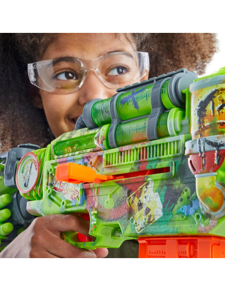 Blaster Nerf Zombie Corrupter con 22 Dardos Elite y Clip Blaster Nerf Zombie Corrupter con 22 Dardos Elite y Clip