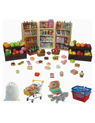 Juego de Carrito de Compras Mini Kimo 180 Piezas Educativo