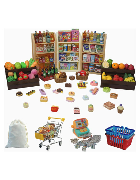 Juego de Carrito de Compras Mini Kimo 180 Piezas Educativo