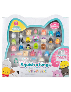 Paquete de 25 Mini-Squish-a-longs Jazwares 2.54 cm con Accesorios