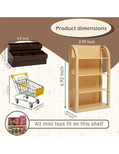 Juego de Carrito de Compras Mini Kimo 180 Piezas Educativo